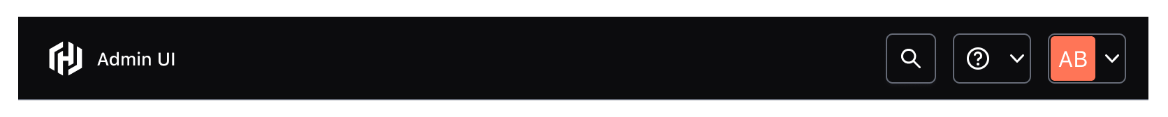 Example of text displayed in the Home Link that reads Admin UI